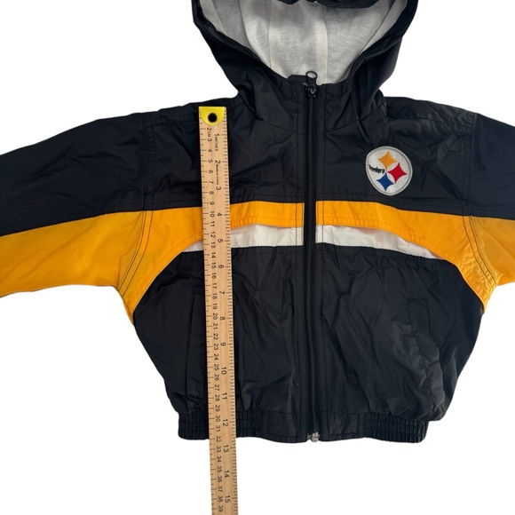 VTG Reebok Windbreaker Matching Set - NHL Pittsburgh Steelers Black & Yellow 3T - Picture 11 of 13